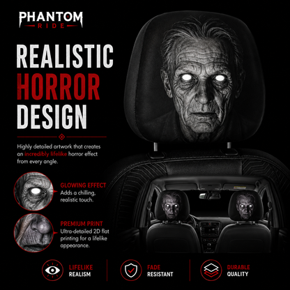 Scary Headrest Cover 2-pack