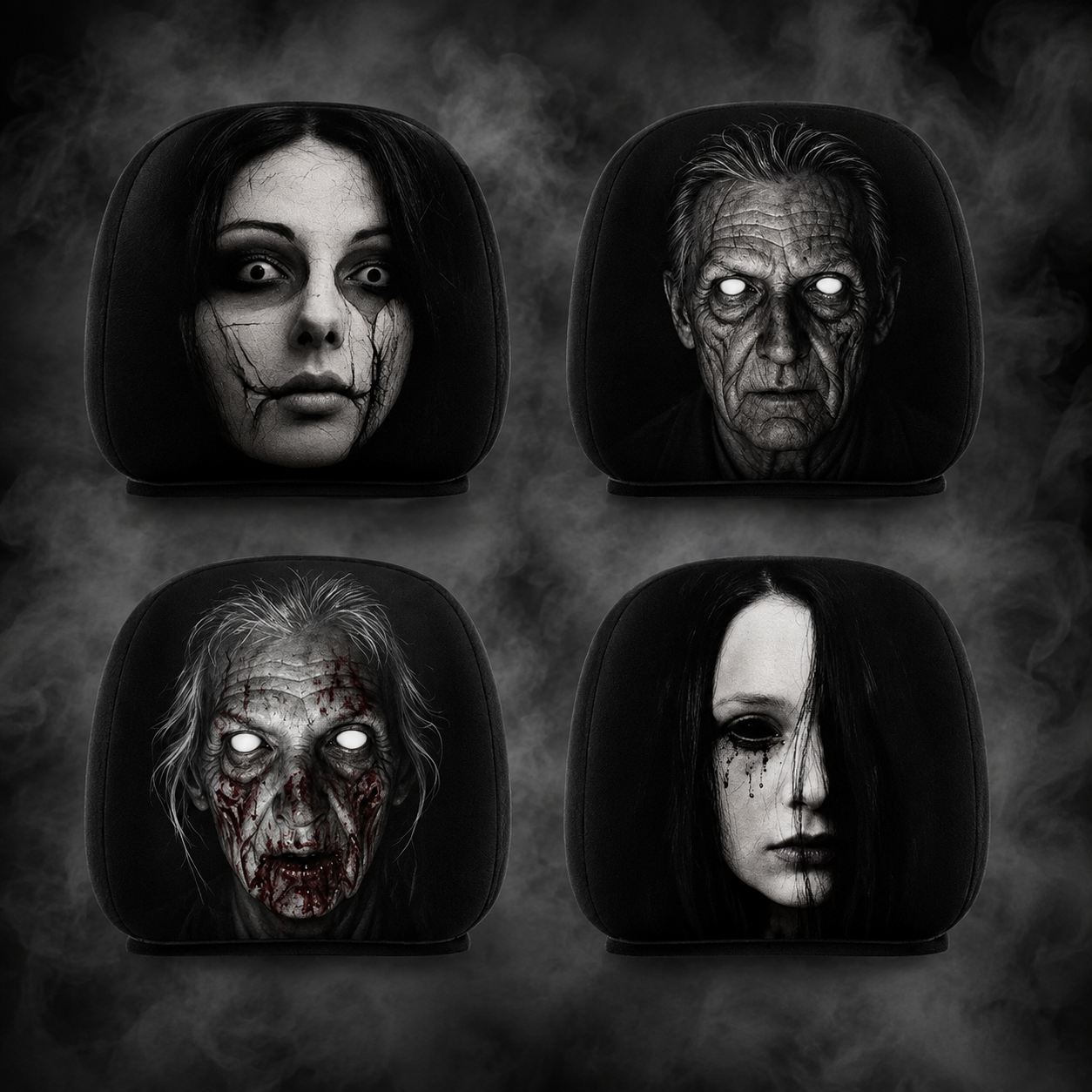 Scary Headrest Cover 2-pack